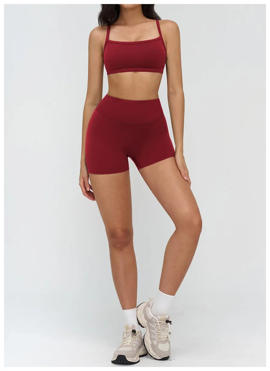Yoga Clothes Set 2PCS Gym Crop Top Women Outfits Sports Bra High Waist Legging Fitness Suit Running Workout Tracksuit Sportswear