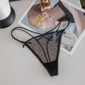 Bowknot Lace Sexy Girls Briefs Women Panties Dots Seamless G String Transparent Thong Underwear Low Waist Female Lingerie