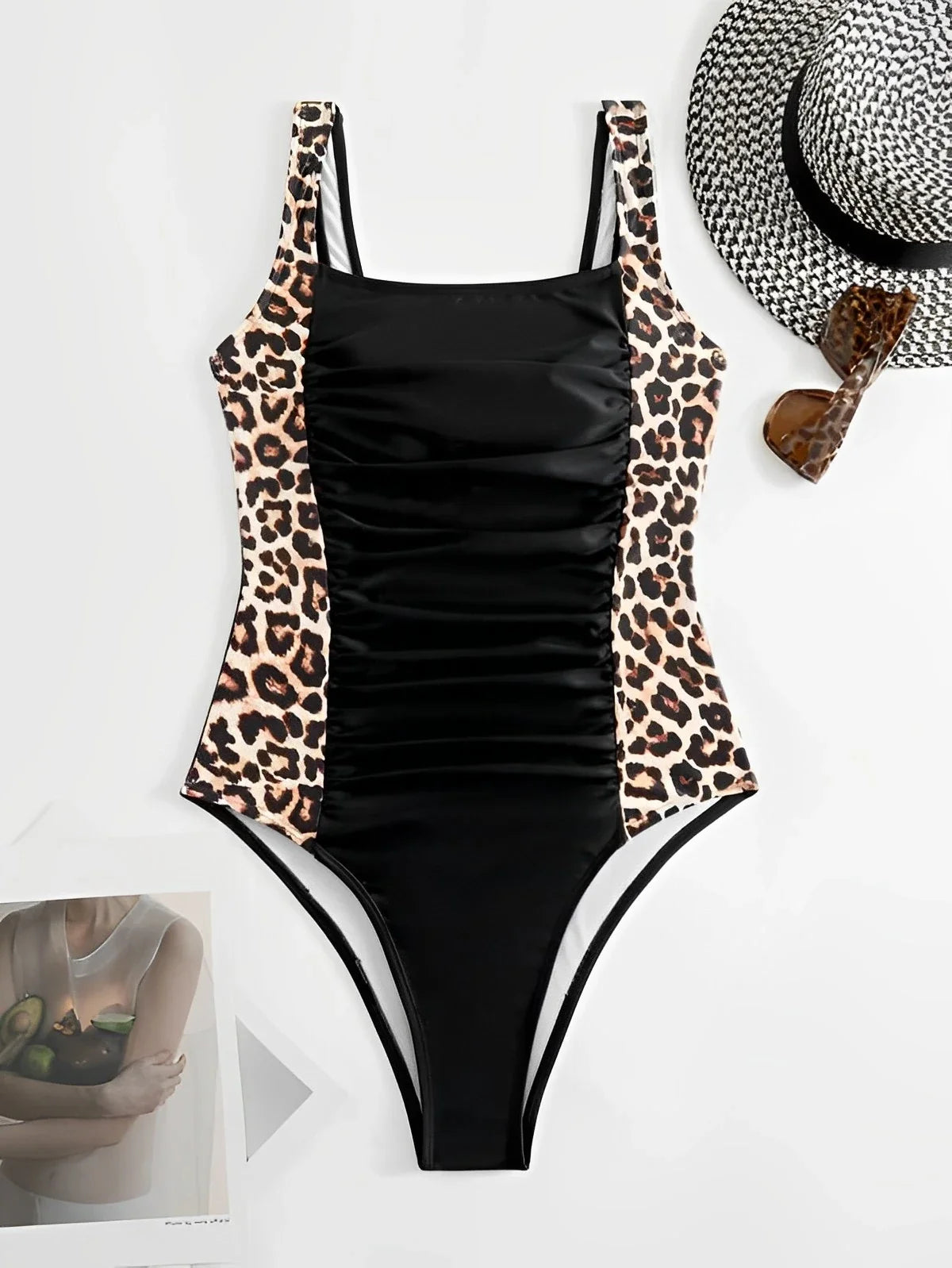 2026 Leopard Swimsuit One Piece Slim Vintage Swimwear Women Sexy Bathers Bathing Swimming Swim Suit Female Beachwear XXL