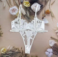 Fairy Lingerie Floral Valentine Charming Brief Panty Underwear Sexy Nighty Underwear Women See Through Bra Brief Set