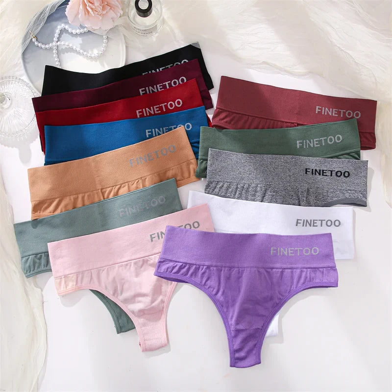 3Pcs M-2XL Seamless Thongs Women High Waist G-string Ladies Comfortable Bikini Panties Thong Underpants Girls Underwear Lingerie