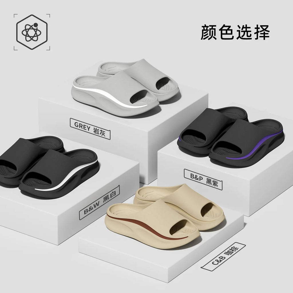 2026 New Men Indoor Street Slippers Summer House Platform Shoes Soft EVA Thick Sole Anti-slip Male Home Beach Leisure Slides