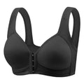 Women's Bra Wire-Free Front Closure Solid Color Full Coverage Fixed Cups More Considerate for Middle-Aged And Elderly Individual