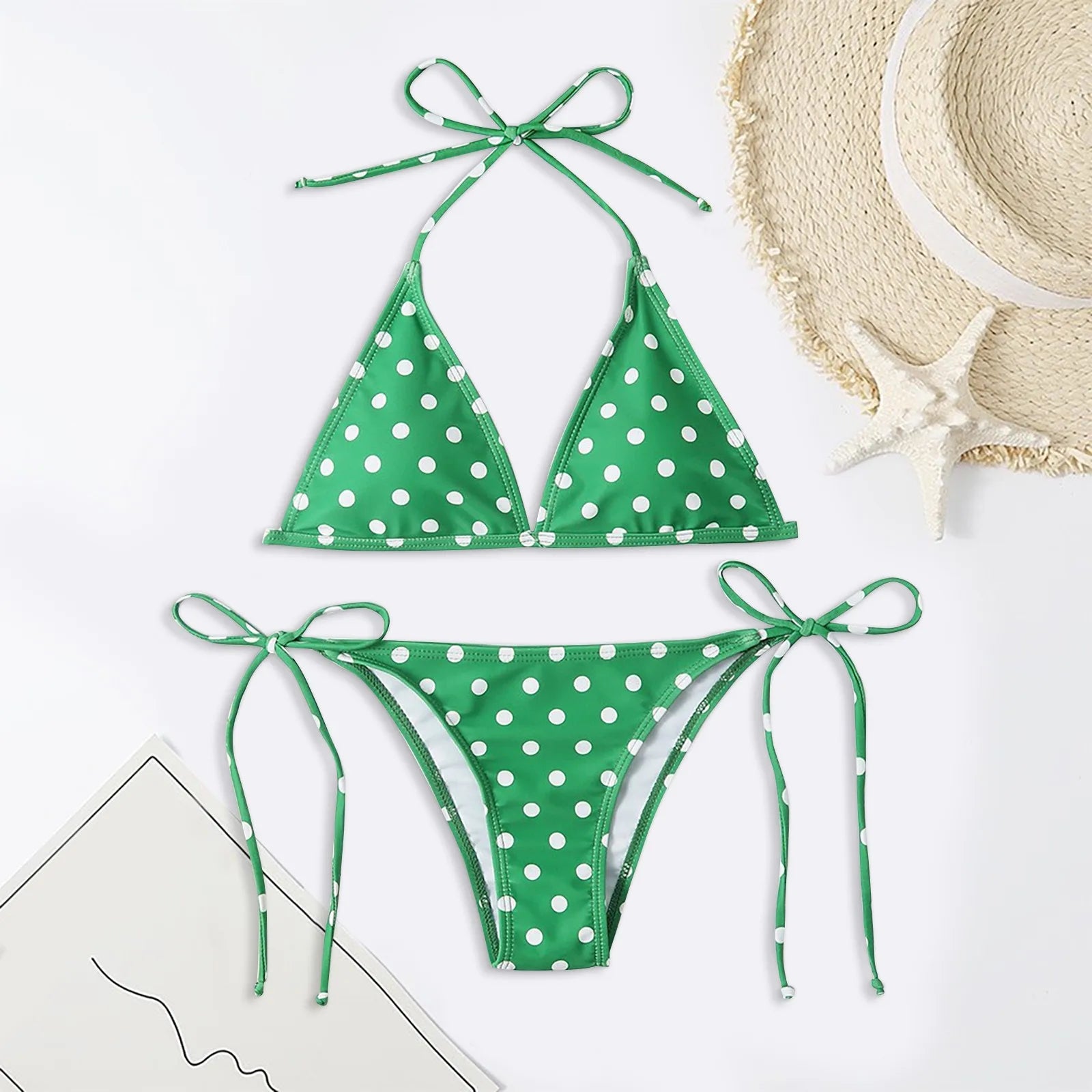 Polka Dot Sexy Bikini Sets Women's Swimsuit Push-Up Padded Bra Thong Bathing Suit Brazilian Beachwear Dots Print Swimming Suit