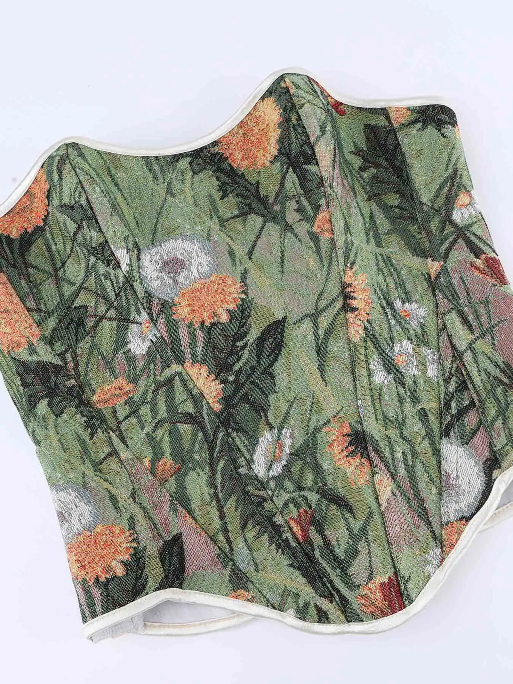 New court Corset dandelion plant flower lace-up and wear corset.