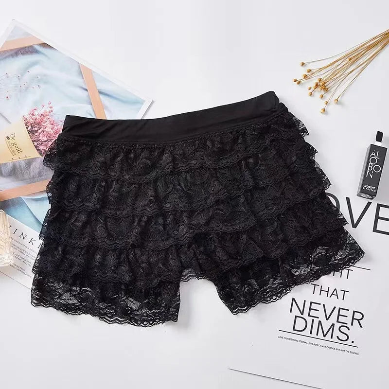 Plus Size Ladies Ruffled Lace Bloomers Knickers Panties Lingerie Burlesque Bo Peep Panty Frilly Knickers
