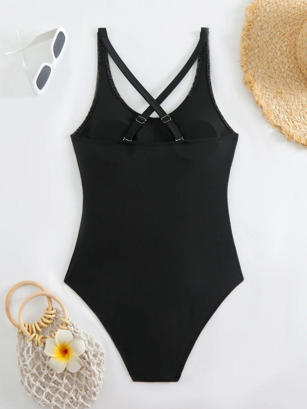 2026 Sexy Strappy Swimsuit One Piece Solid Swimwear Women Bathers Bathing Swimming Swim Suit Female Summer Beachwear