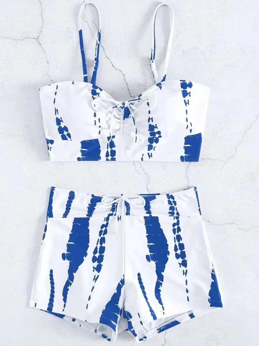 2026 Print High Waist String Two Piece Bikini Women Swimwear Female Swimsuit Bathers Bathing Swimming Suit Beachwear Summer