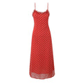 Foridol Polka Dot Printed Vintage Red Summer Dress Women Sleeveless Strappy Midi Boho Vestidos Spring Straight Beach Sundress