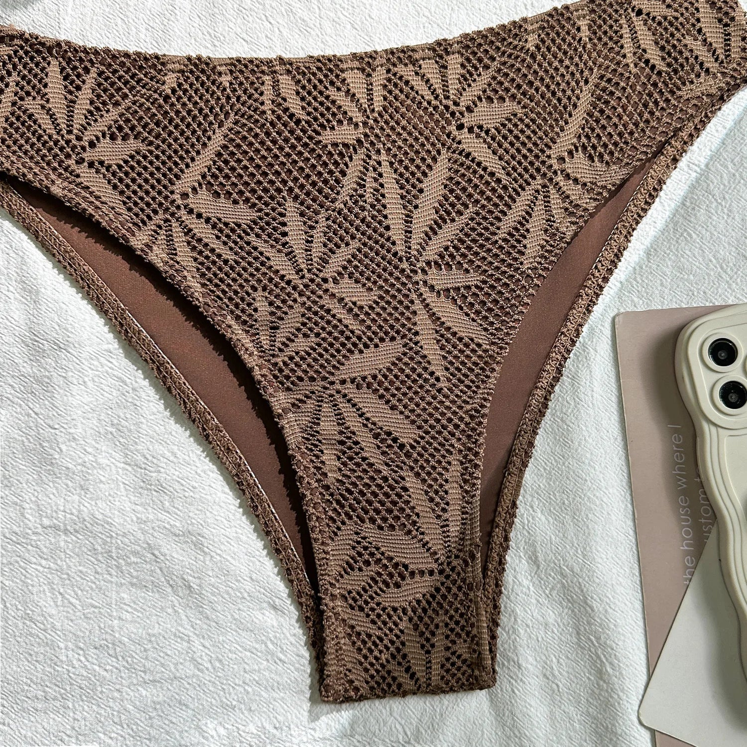 Sexy Long Skirt 3 Piece Bikinis Sets 2026 Women Coffee Leaves Print Push Up Underwire High Waist Swimsuit Bathing Suit Swimwear
