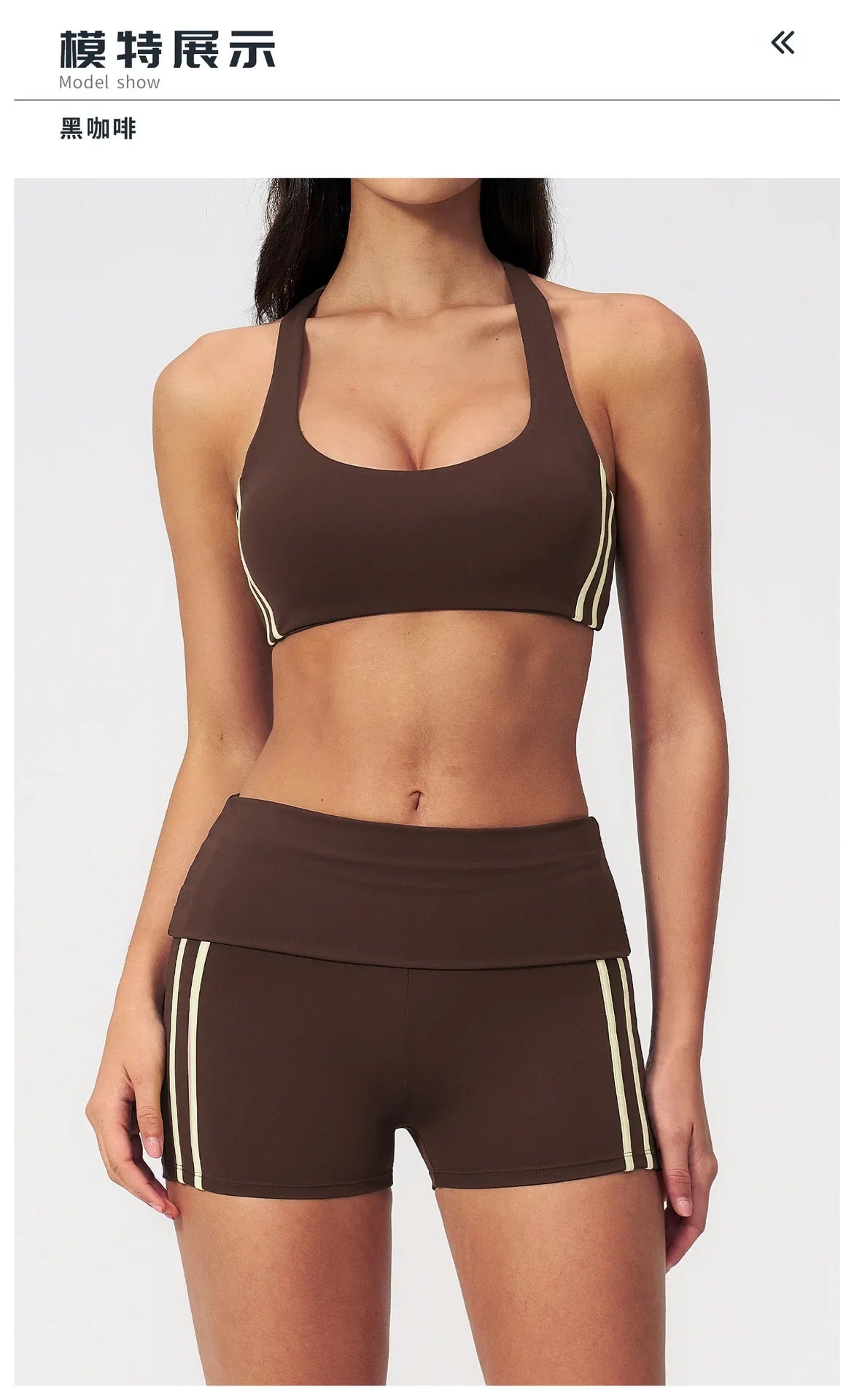 Tight Color Contrast Yoga Suit 2 Pieces Women V Neck Sports Bra Pleate High Waist Shorts Gym Running Fitness Suits Tracksuit
