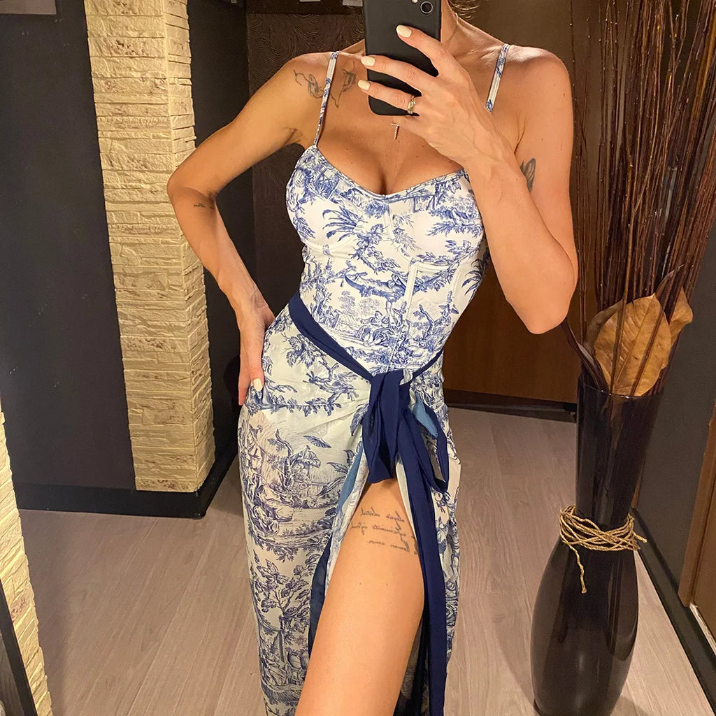S - XL Sexy With Skirt Printed High Cut Underwired Women Swimwear One Piece Swimsuit Female Bather Bathing Suit Swim Lady V4611