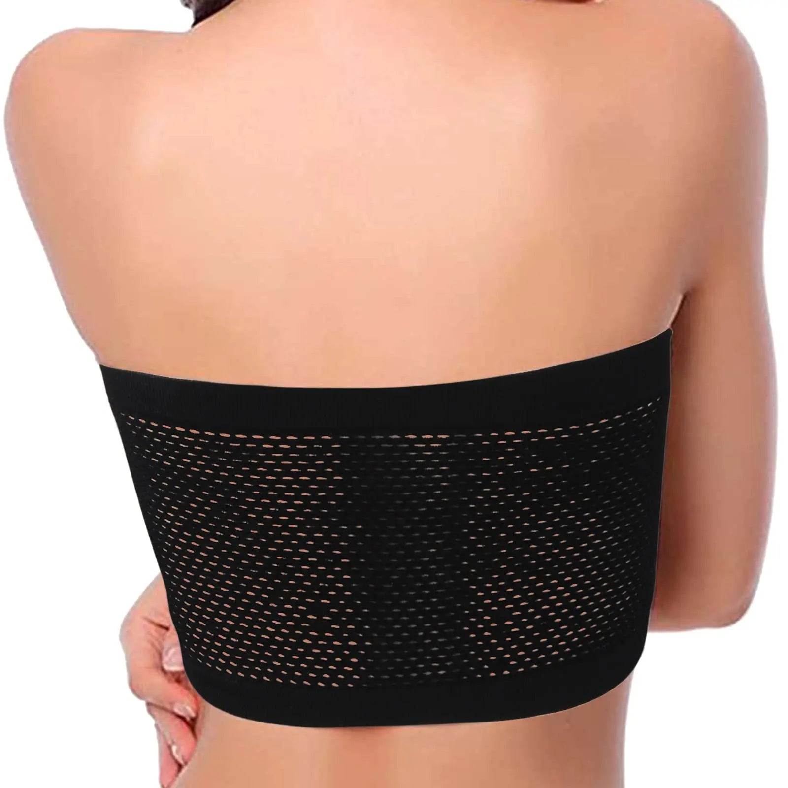 Women’s Strapless Seamless Tube Top Bra Anti-Slip Wireless Bandeau for Summer Outfit
