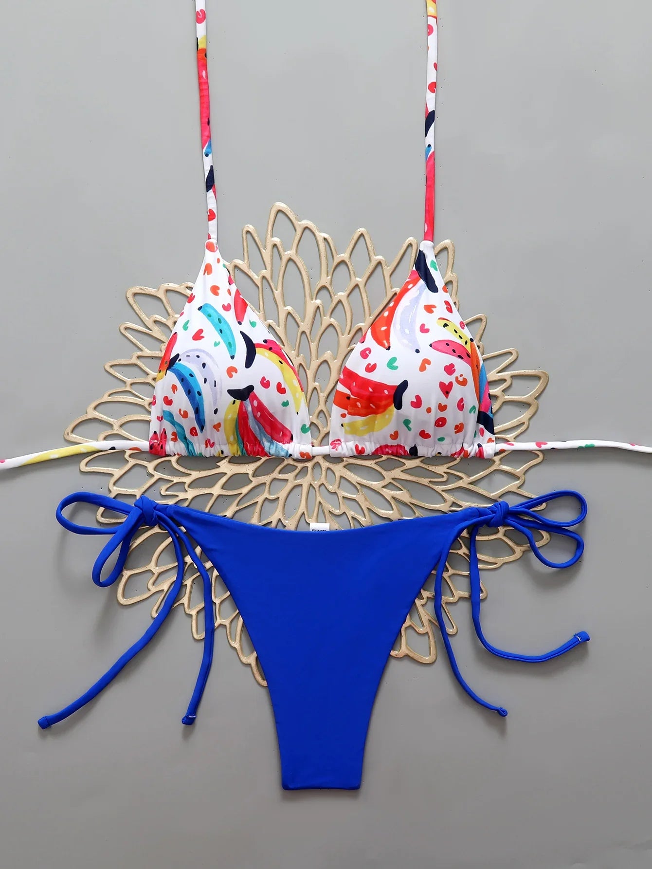 Halter Triangle String Thong Bikinis 2026 Women Sexy Swimsuit Brazilian Swimwear Female Bathers Bathing Swimming Swim Suit