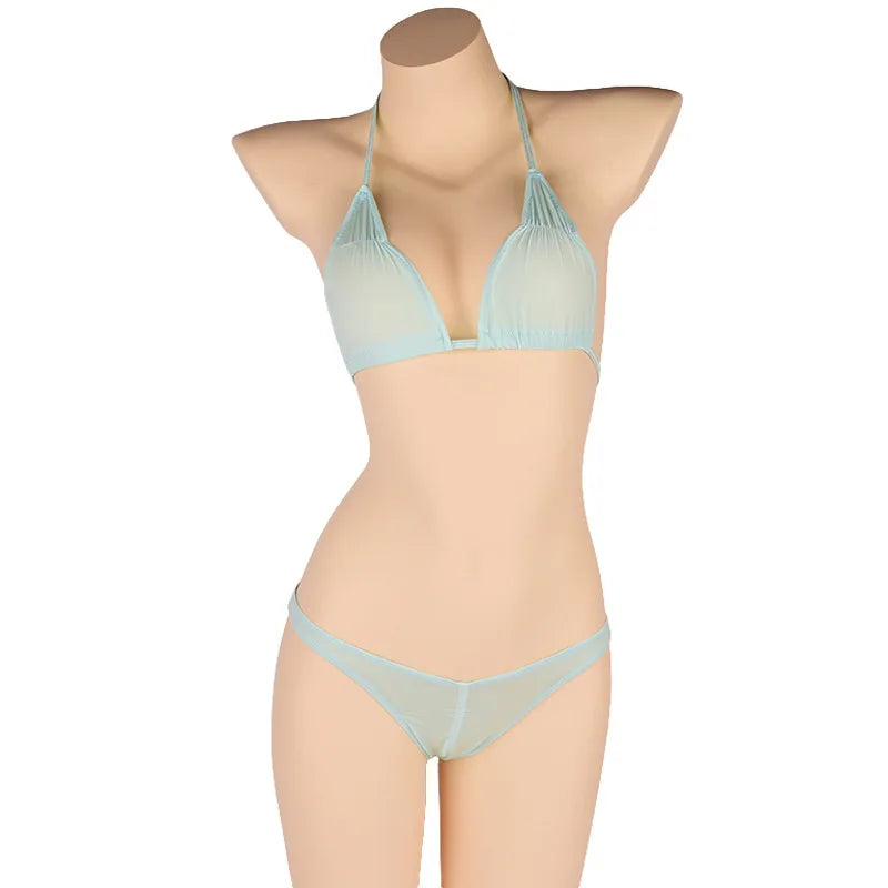 DEKA Mini Transparent Bikini Set fo Women Extreme Tiny Triangle Micro Swimwear Beachwear Bathingsuit Underwear Lingerie Swimsuit