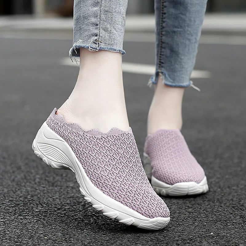 Women Casual Shoes Fashion Breathable Walk Mesh Flat Shoes Lady Sneakers Women Tenis Feminino Shoes Lady  Mesh Summer Shoesty76