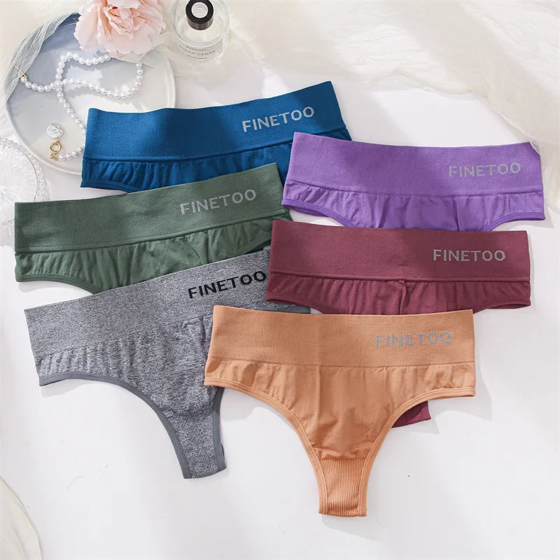 3Pcs M-2XL Seamless Thongs Women High Waist G-string Ladies Comfortable Bikini Panties Thong Underpants Girls Underwear Lingerie