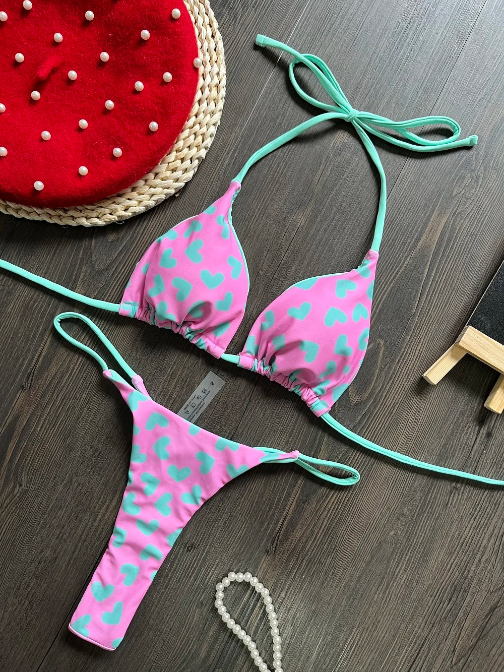 RUOTONGSEPT Cute Print Thong Women Swimsuit Push Up Sexy 2026 Bikini Set 2-piece Swimwear Female Beachwear Bathing Suits Biquini