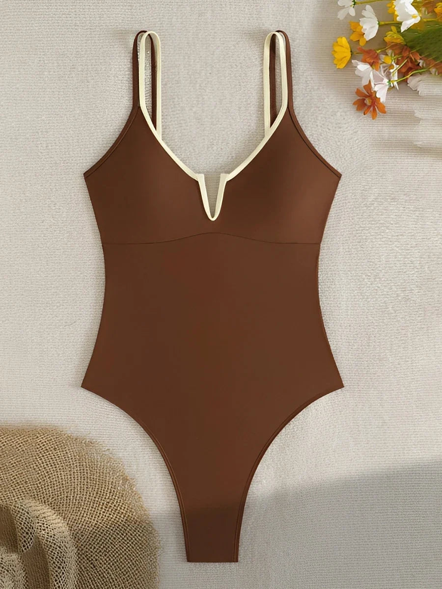 2026 Sexy Strappy Swimsuit One Piece Black Swimwear Female Solid Bathers Bathing Swimming Swim Suit Beachwear