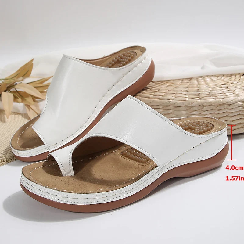 Lightweight Clip Toe Wedge Heel Slippers Women Plus Size 43 Thick Bottom Casual Sandals Woman Outdoor Platform Summer Sandles