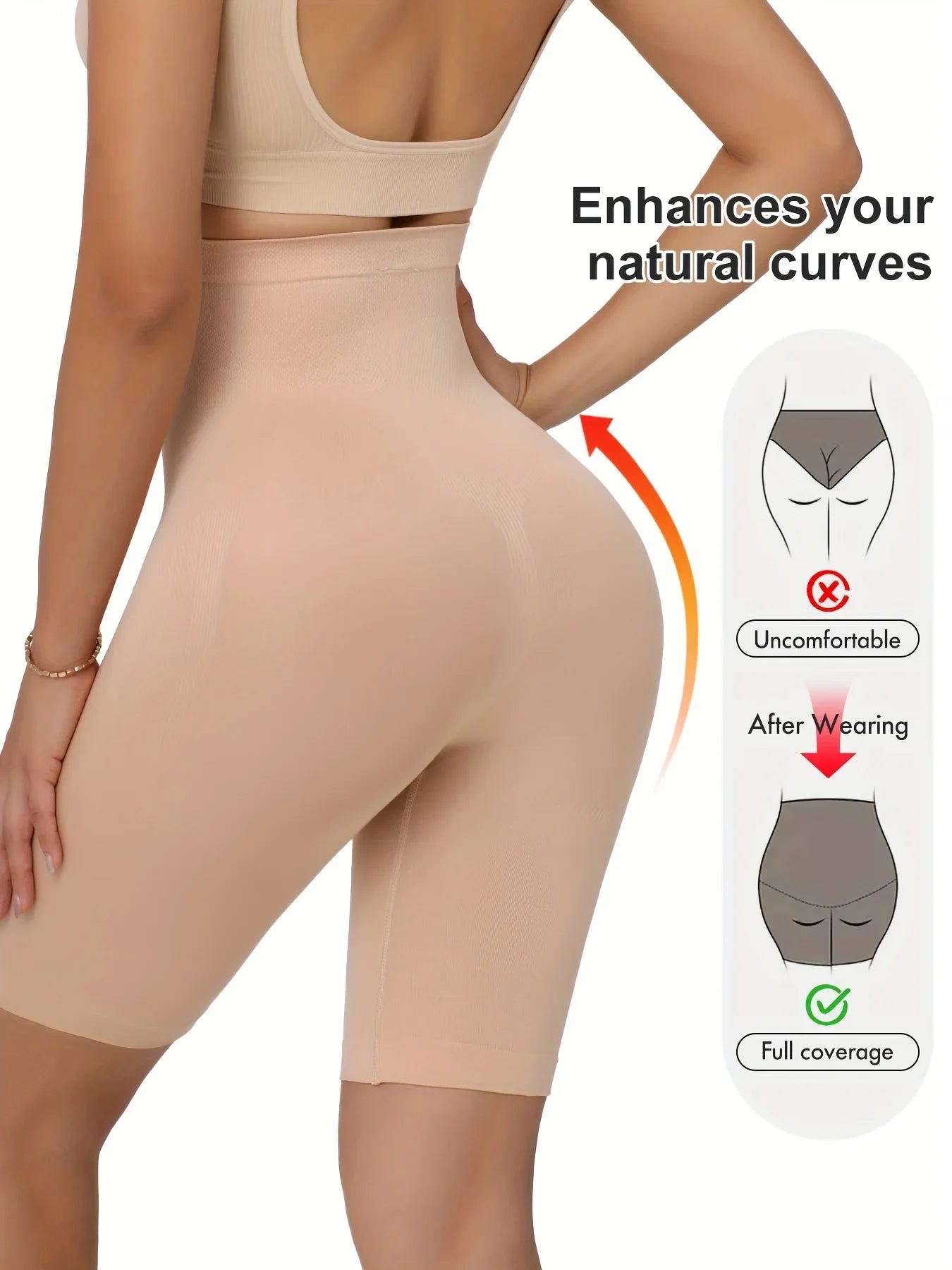 5pcs Ladies High Waist Leggings - Hips/Abdomen Shaping, High-Pressure Transparent. Soft, Comfortable & Tummy Control for Daily