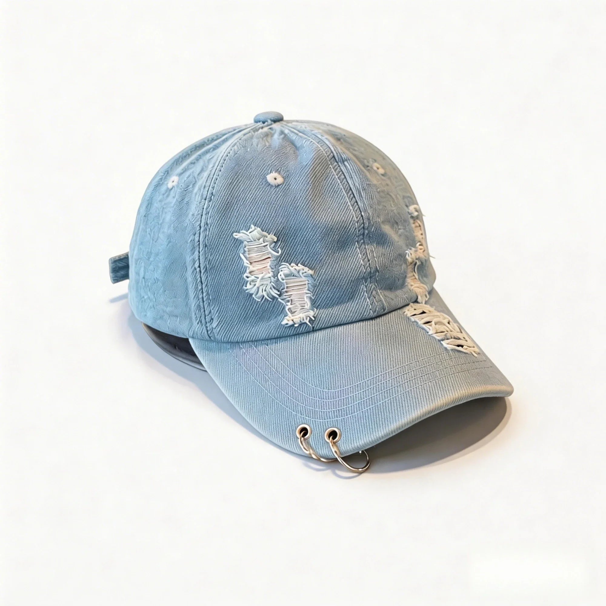 Men Women Denim Baseball Cap Stylish Solid Color Adjustable Hats for Travel Daily Wear Summer Sun Hats