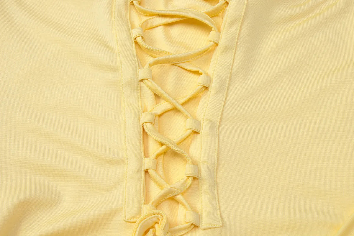 FDYOUI New Fashion Sleeveless Bandage Long Evening Dresses for Women 2026 Spaghetti Strap Lace-up Tunics Folds Party Prom Dress