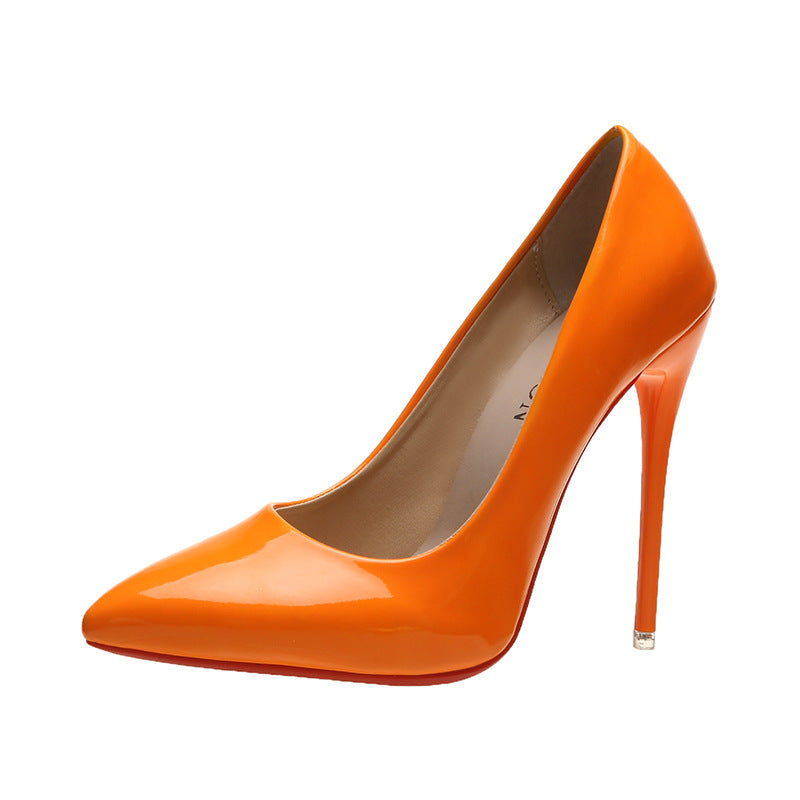 Large Size High Heels Women 2025 Spring and Autumn Stiletto Pointed Toe Fashion Solid Color Shallow Mouth Women's Shoes