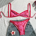 S - XL 2026 Sexy Printed High Leg Cut Bikini Female Swimsuit Women Swimwear Two-Pieces Bikini Set Bather Bathing Suit Swim V8037