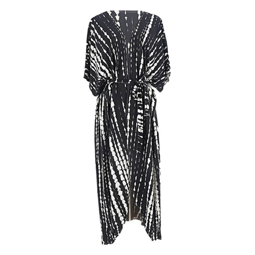 17 Colors Leopard Printed Colorful With Belt Tunic Cover-ups Beach Dress Beach Wear Beachwear Female Women Beach Cover Up V4510L