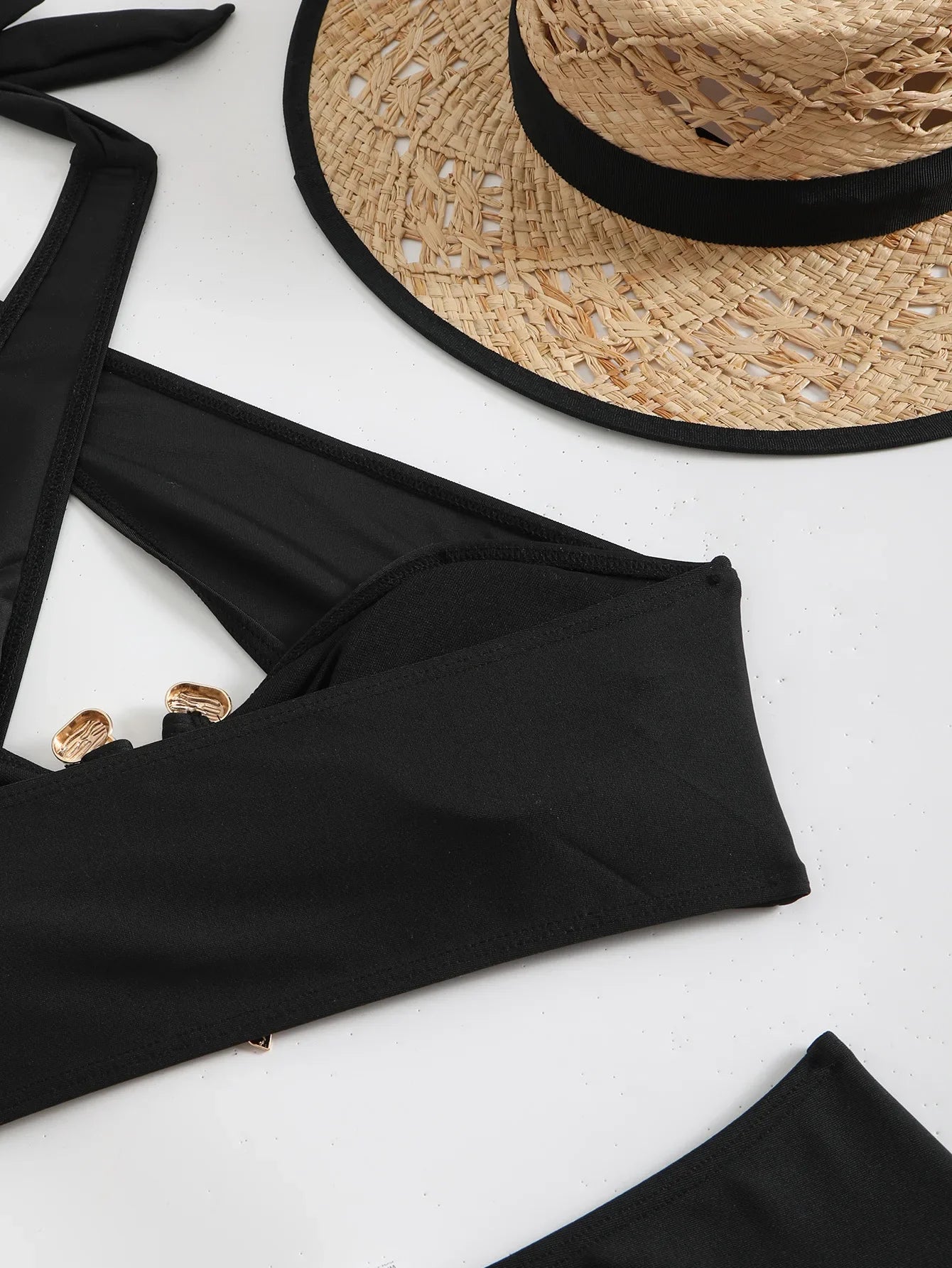 Halter Cut Out High Waist Bikini Female Swimsuit Women Bandeau Swimwear Two-pieces Bikini set Bather Bathing Suit Swim Beachwear