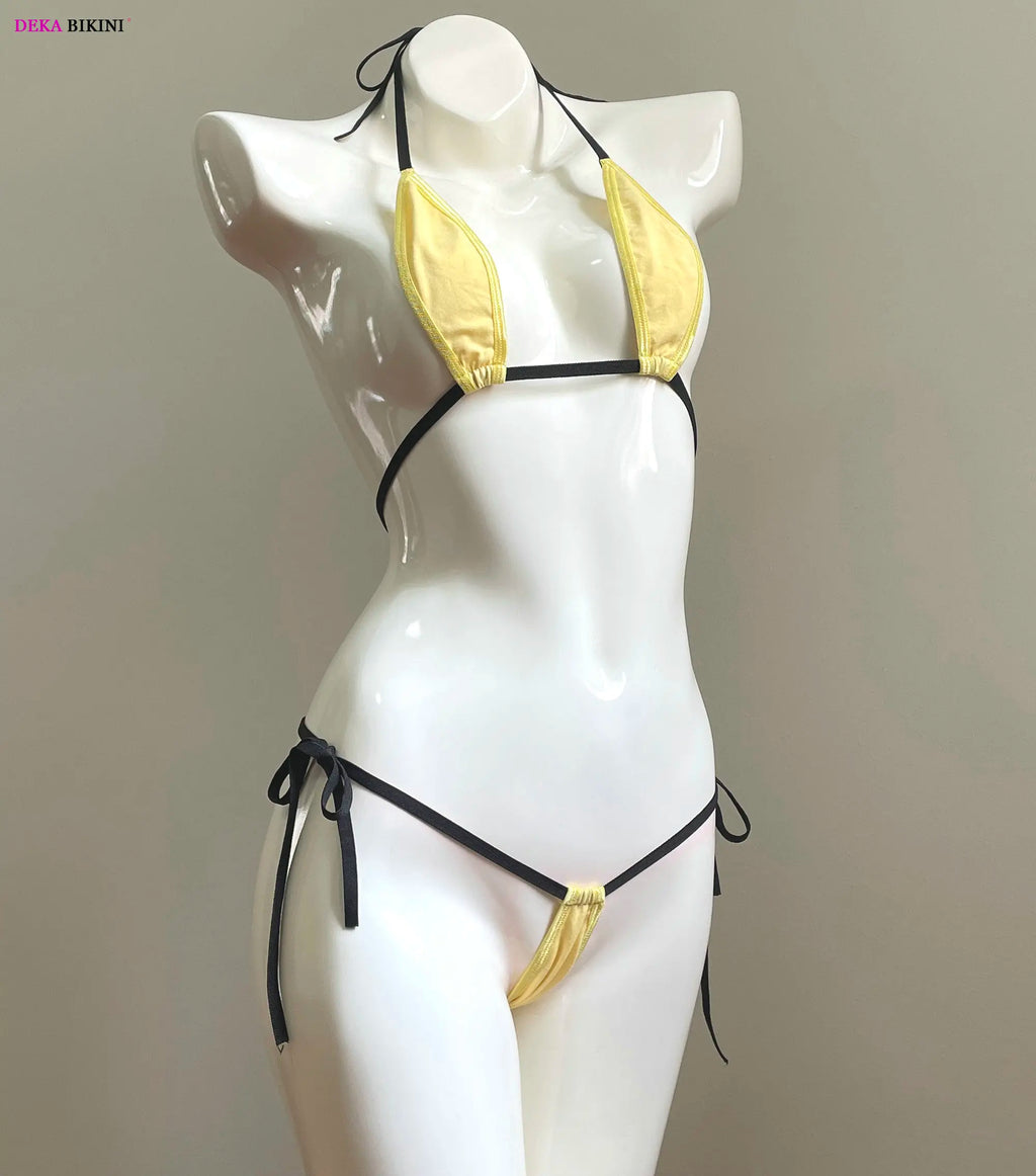 DEKA Mini Cotton Bikini Set Extreme Women's Micro Bandage Swimsuit Bathingsuit Beachwear Exotic Lingerie Underwear Sunbath Suit