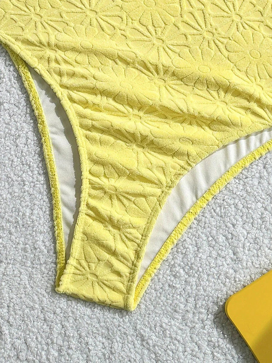 S - XL Floral Print Strapless Ruffled Frill Female Swimwear One Piece Swimsuit Women Monokini Bow Knotted Bathing Suit Swim Lady