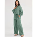 2026 Spring and Summer Casual Suit New Fashion Suit Loose Casual Top Wide Leg Pants Two-piece Set for Women