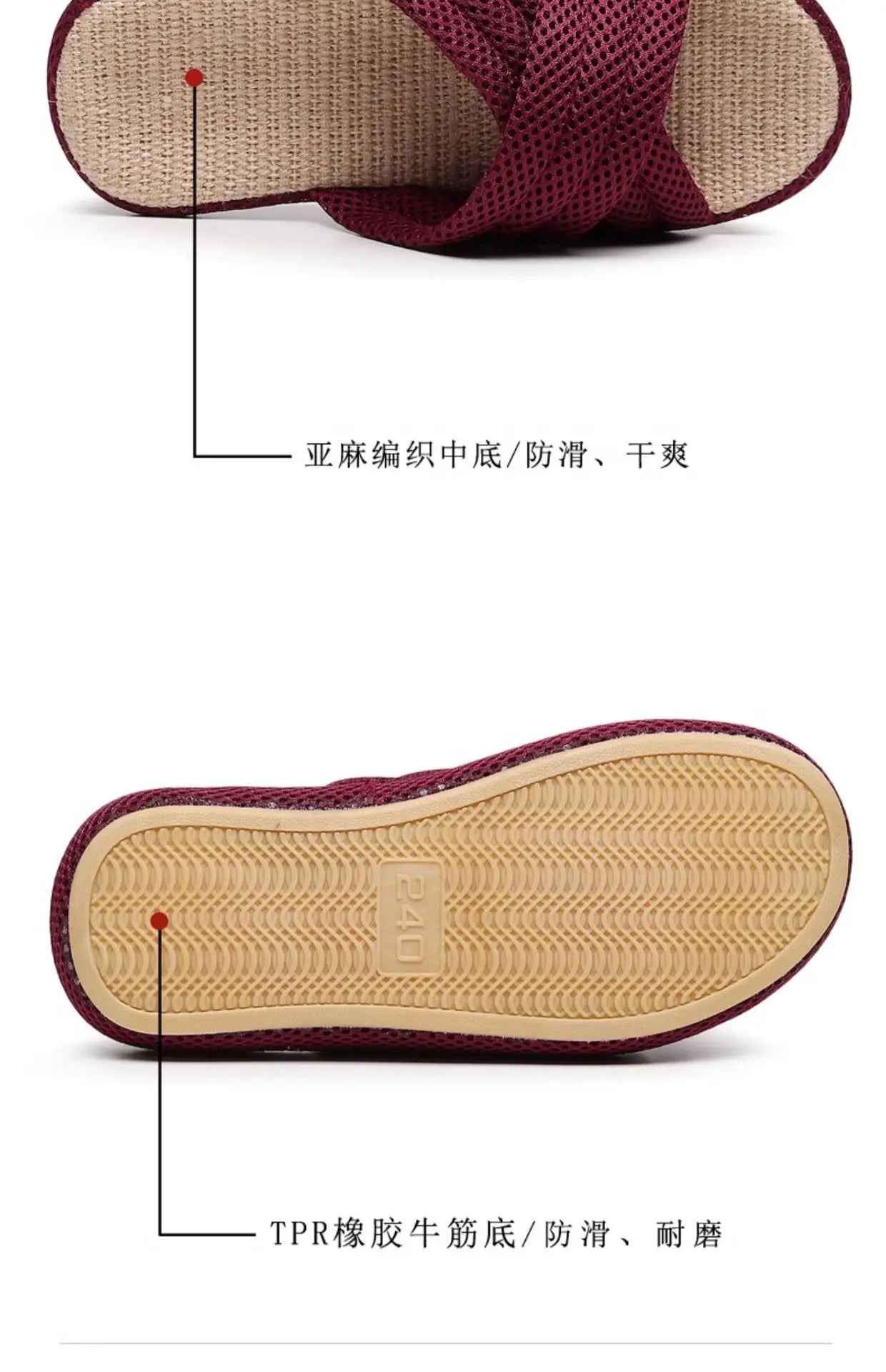 Breathable Cotton Linen Slippers For Women Men Spring Summer House Shoes Anti-slip Solid Color Couples Home Floor Slides