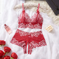 Lace Contrast Color Lingerie Bra And Panties Sets Underwear Set Women Suits