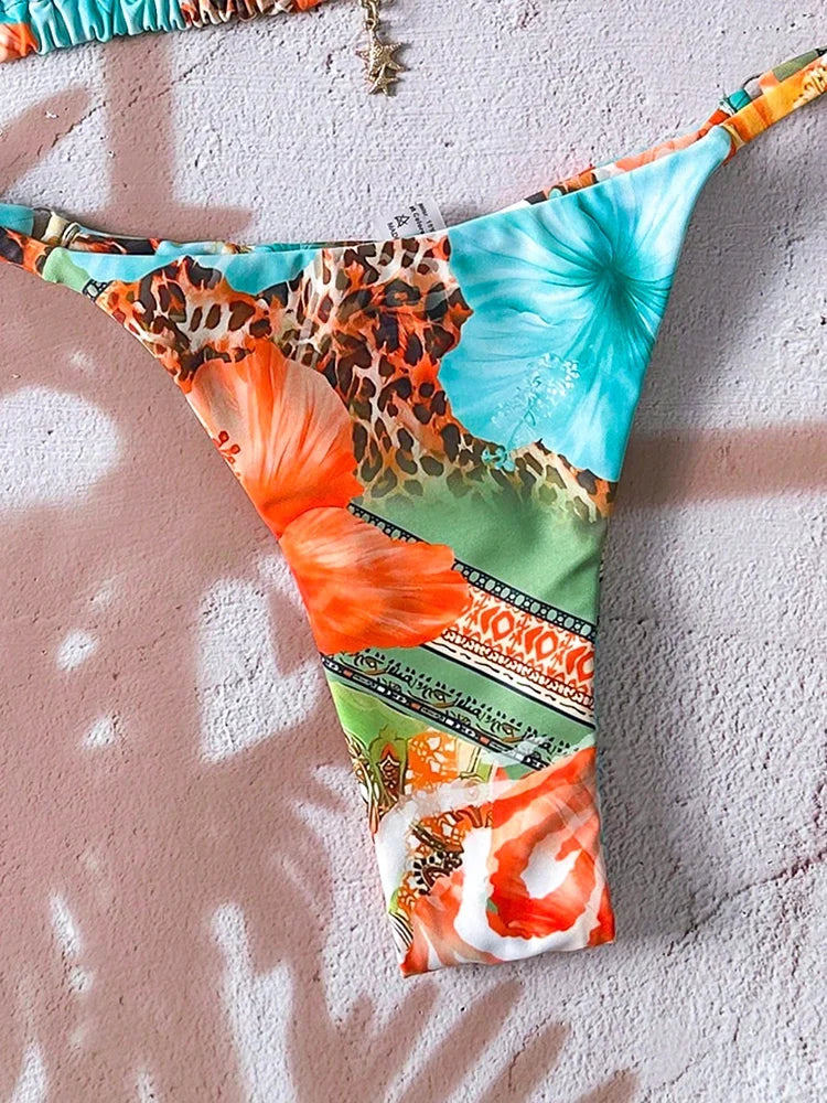 New Micro Bikini Women Swimsuit Two-Piece Bathing Suit Woman Swimwear Sexy Leopard Push Up Thong Bikinis Sets Beachwear Summer
