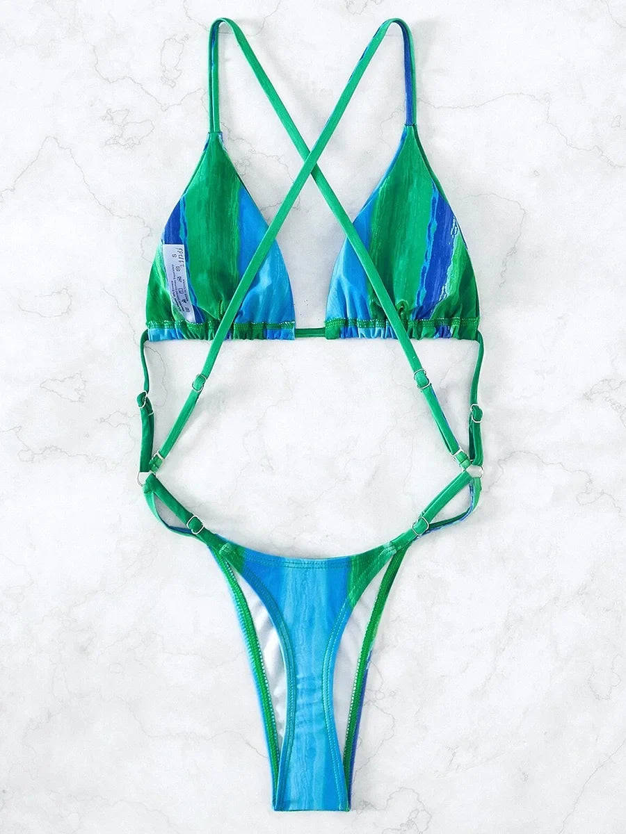 Extreme Mini One Piece Swimsuit Women G String Shiny Swimwear Female Micro Thong Monokini Bather Backless Bathing Suit Swim wear