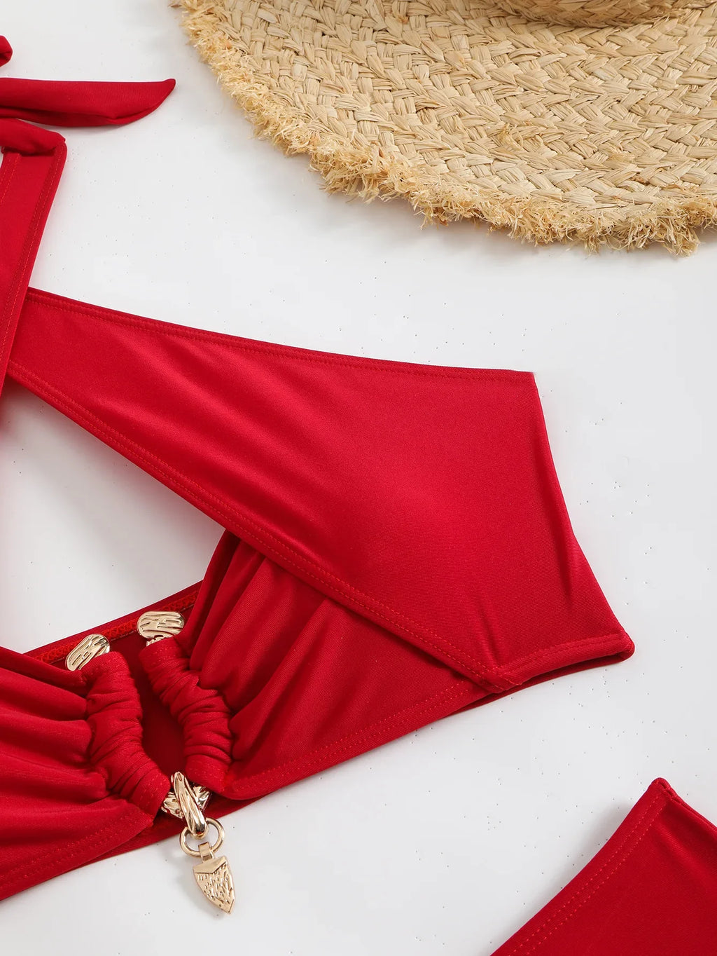 Halter Cut Out High Waist Bikini Female Swimsuit Women Bandeau Swimwear Two-pieces Bikini set Bather Bathing Suit Swim Beachwear