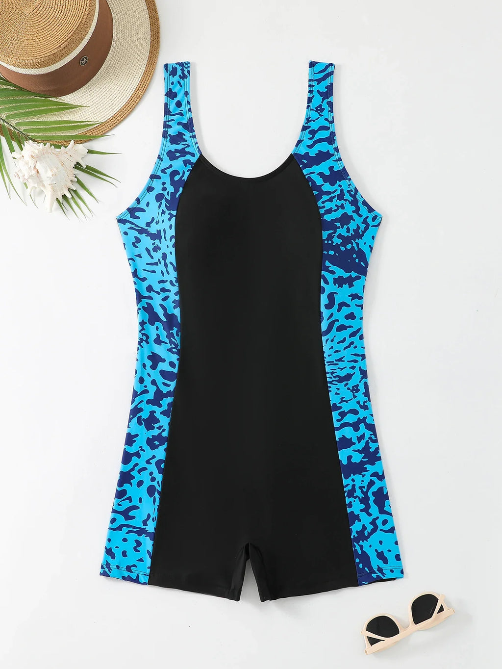 2026 Large Plus Size Swimsuit Women One Piece Slim Sporty Swimwear Female Print Bathers Bathing Swimming Swim Suit Beachwear 4XL