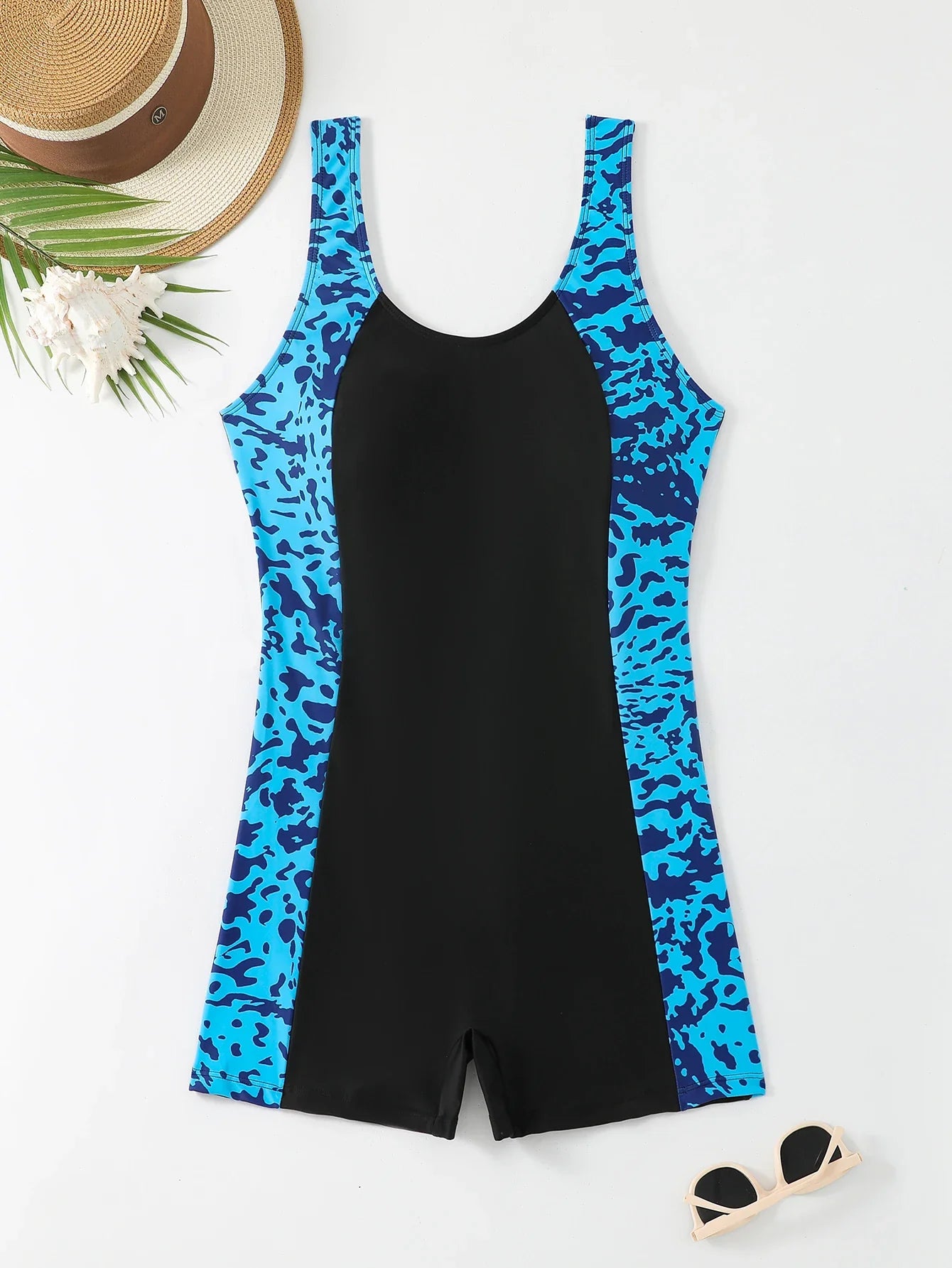 2026 Large Plus Size Swimsuit Women One Piece Slim Sporty Swimwear Female Print Bathers Bathing Swimming Swim Suit Beachwear 4XL