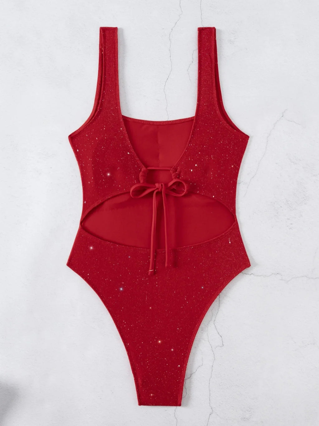 DEKA  Summer Solid Sexy Backless Shiny Swimsuit Women One Piece Swimwear Beach Wear Slimming Bathing Suit