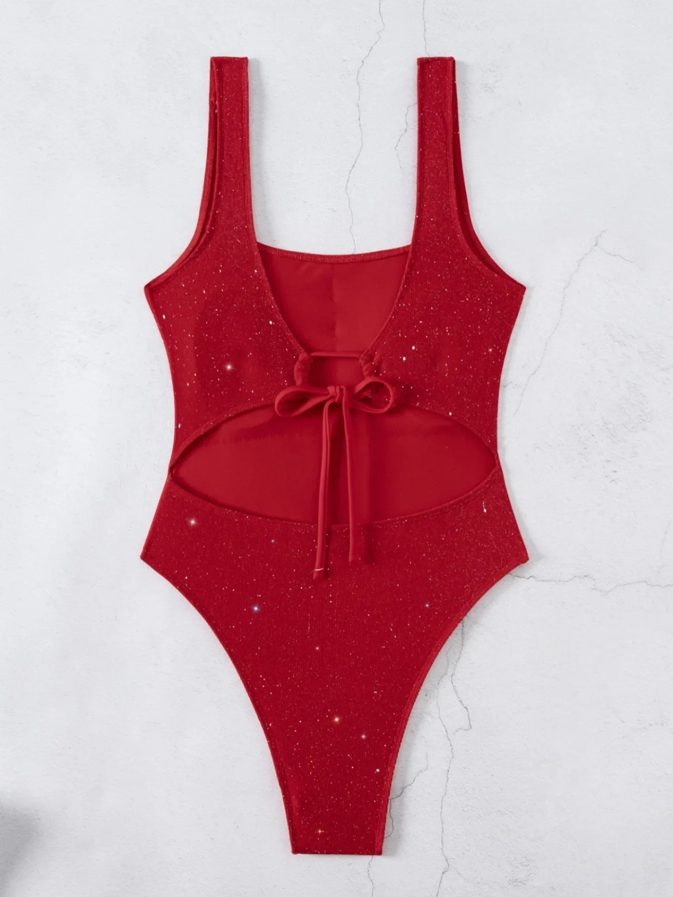 DEKA  Summer Solid Sexy Backless Shiny Swimsuit Women One Piece Swimwear Beach Wear Slimming Bathing Suit