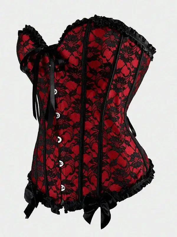 Sexy Pure Desire Casaul Style Waist Cincher Fishbone Corset Bust Support Shaping Top Front Button Lace-Up Strapless Bra Q7JI