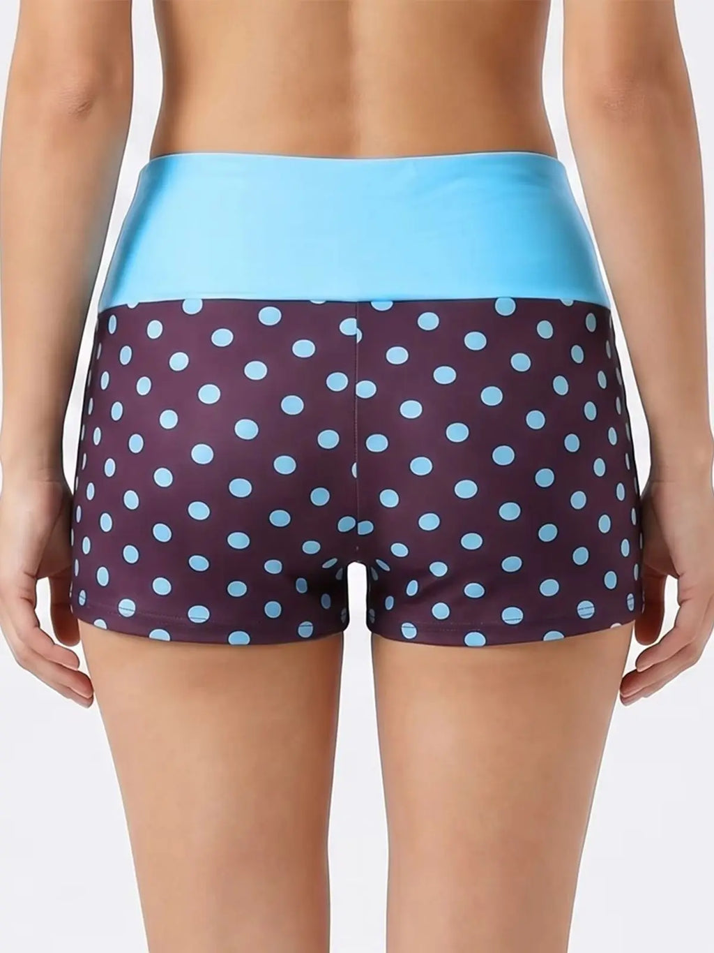 Summer Women's Dot Print Mini Casual Shorts Elastic High Waist Fold Over Slim Fit Shorts 2026 Fashion Going Out Daily Sporty