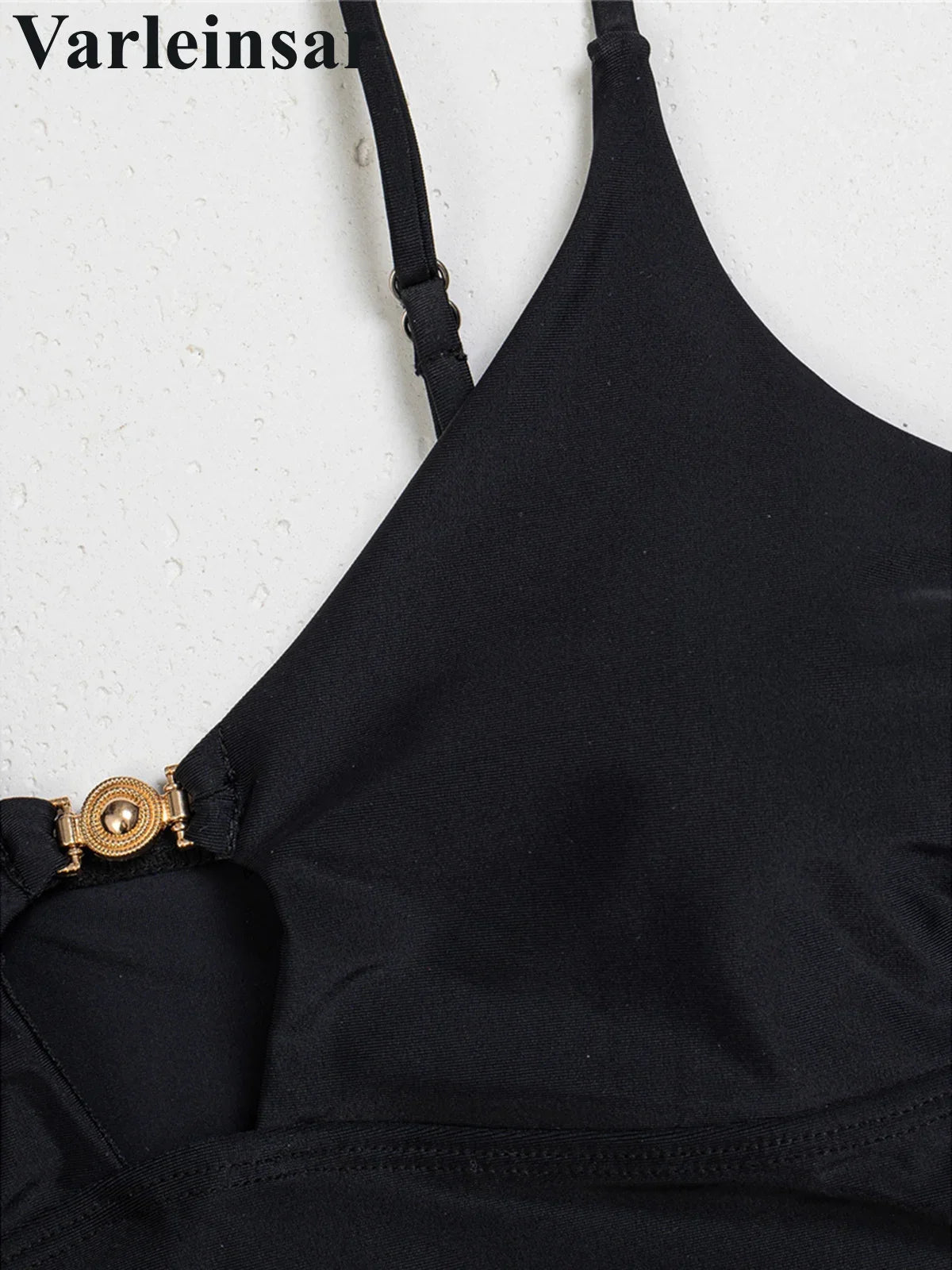 XS - L V Neck Tankini Cut Out Bikini Women Swimwear Female Swimsuit Two-pieces Bikini set Padded Bather Bathing Suit Swim V7839