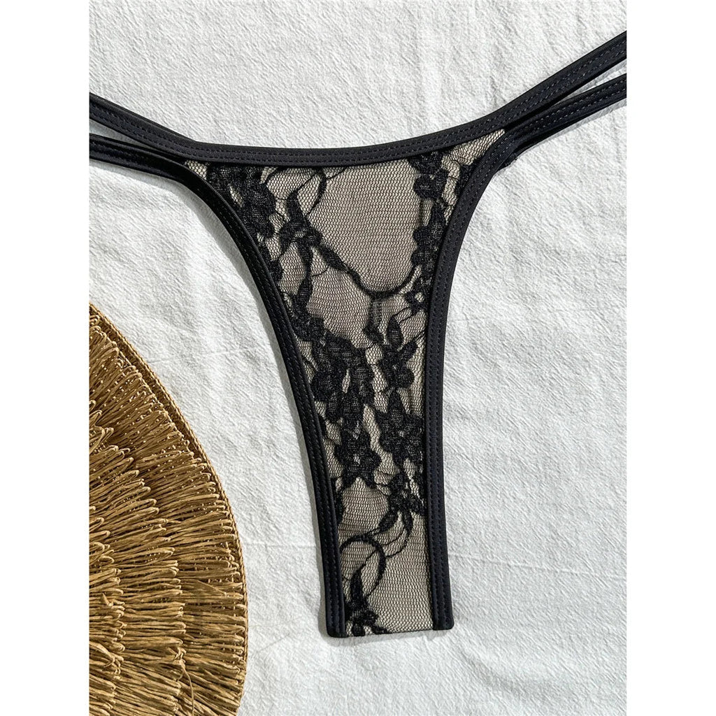 Sexy Extreme String Mini Micro Thong Bikini Female Swimsuit Women Swimwear Two-Pieces Bikini Set Bather Bathing Suit Swim V8373