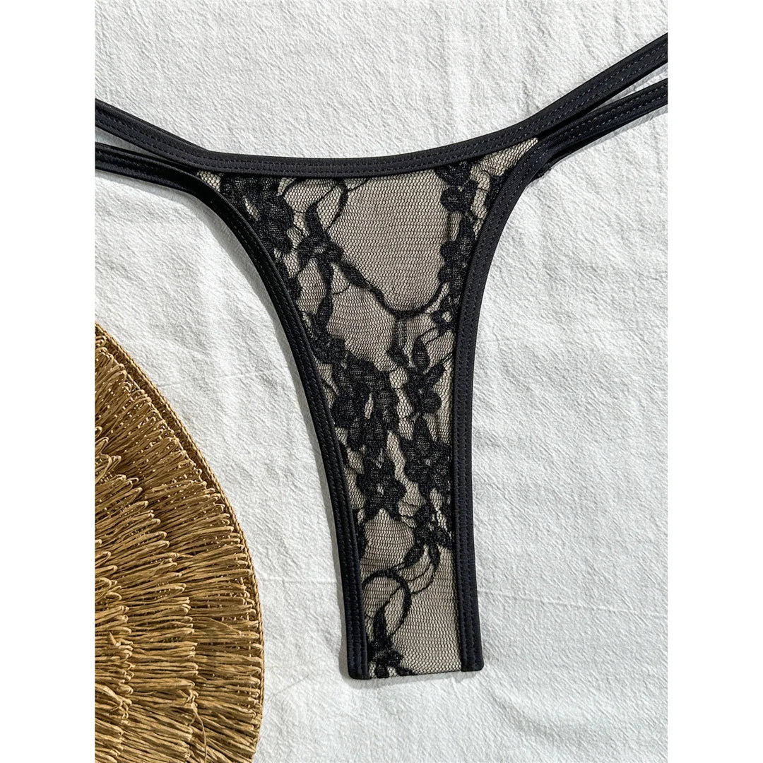 Sexy Extreme String Mini Micro Thong Bikini Female Swimsuit Women Swimwear Two-Pieces Bikini Set Bather Bathing Suit Swim V8373