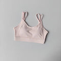 Women's Yoga Sports Bra Shock-Absorbing Gathered Front with Fine Strap Detailing Beautiful Back Design for Running Fitness Vest