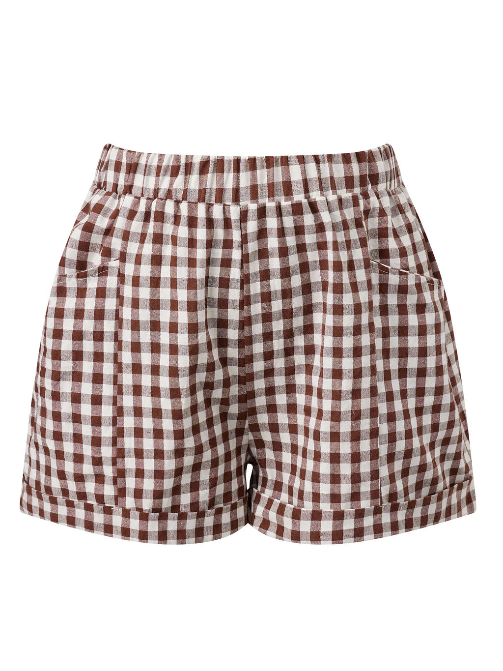 Summer Women's Loose Plaid Shorts Elastic Waist Wide Leg Shorts with Pockets Daily Lounge Casual Going Out Short Pants